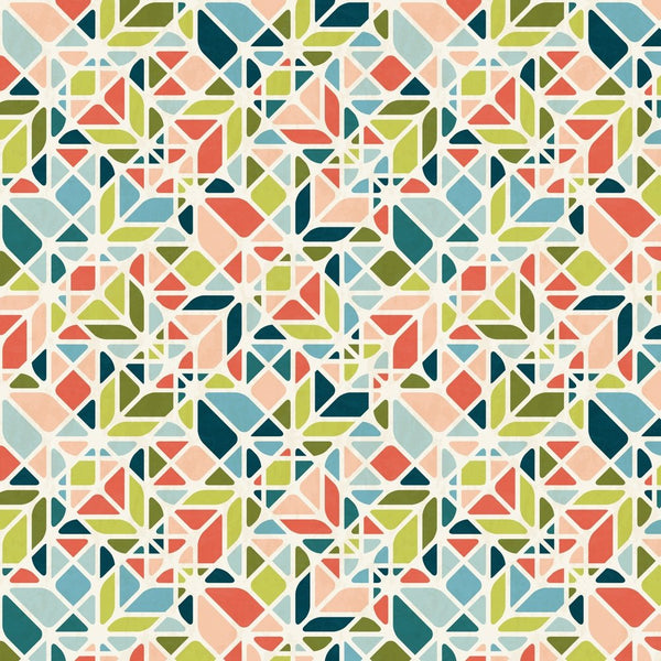 Abstract Geometric Pattern Fabric - Multi - ineedfabric.com
