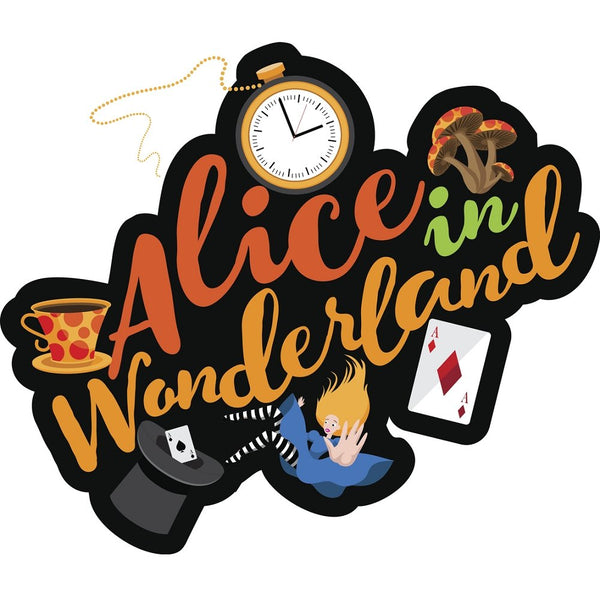 Alice In Wonderland Fabric Panel - White - ineedfabric.com