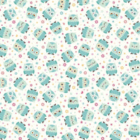 All Over Owl Fabric - Beige - ineedfabric.com