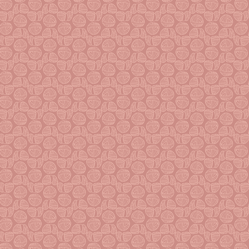 Ball Of Yarn Fabric - Pink - ineedfabric.com