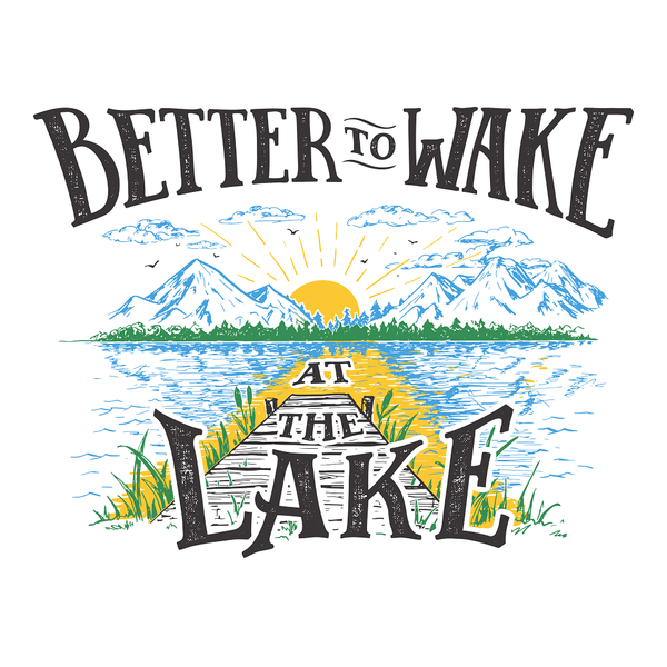 Better To Wake At The Lake Fabric Panel - ineedfabric.com