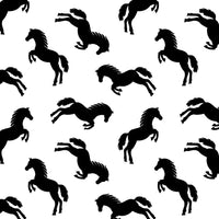 Black Horses Fabric - ineedfabric.com