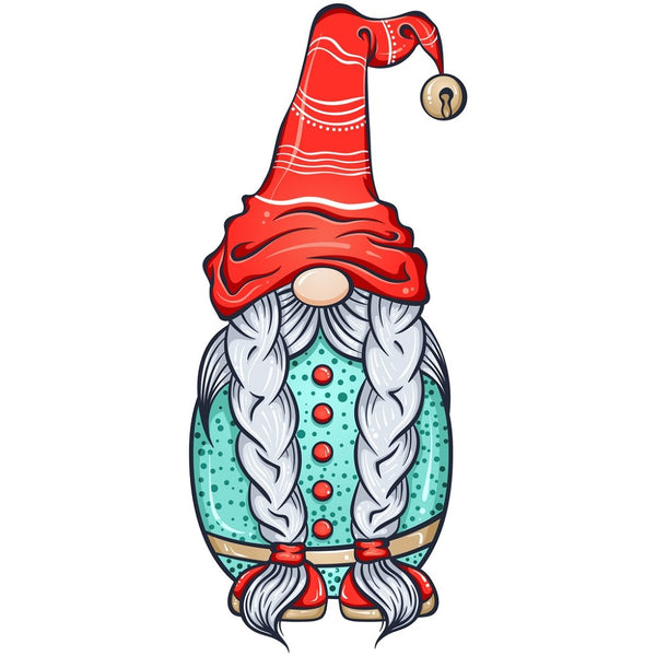 Christmas Gnome With Jingle Bell Hat Fabric Panel - ineedfabric.com