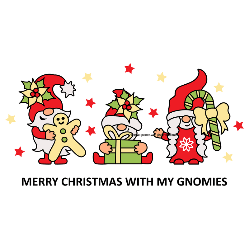 Christmas With My Gnomies Fabric Panel - Multi - ineedfabric.com