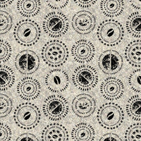 Circle Coffee Fabric - Gray - ineedfabric.com