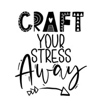Craft Your Stress Away Fabric Panel - ineedfabric.com