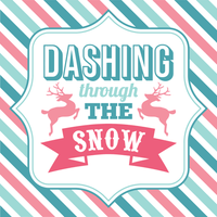 Dashing Through The Snow Fabric Panel - Multi - ineedfabric.com