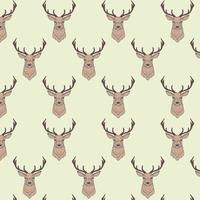 Deer Head Allover Fabric - ineedfabric.com