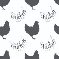 Digitally Printed Chicken Script Fabric - ineedfabric.com