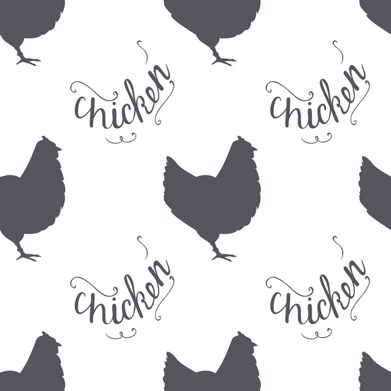 Digitally Printed Chicken Script Fabric - ineedfabric.com