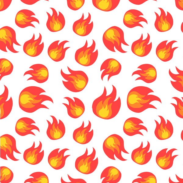 Flame Fire Icon Fabric - Red - ineedfabric.com