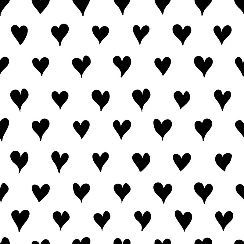 Digitally Printed Pointed Hearts Fabric