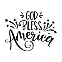 God Bless America Fabric Panel - White - ineedfabric.com