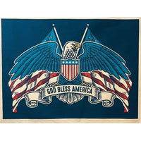 God Bless America Natural 100% Cotton Canvas Fabric Panel - 32" - FunSewing.com