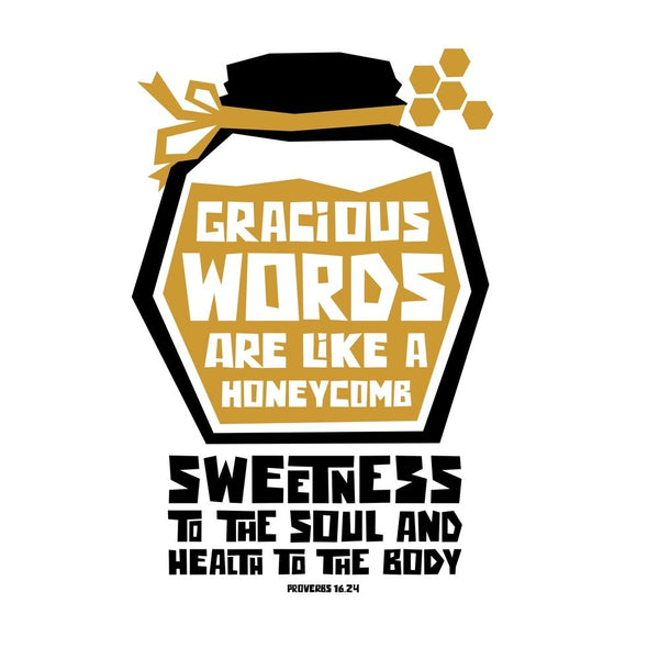 Gracious Words Honeycomb Fabric Panel - 26
