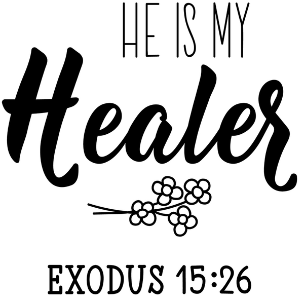 He Is My Healer Fabric Panel - 40