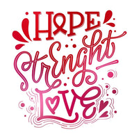 Hope, Strength, Love Fabric Panel - ineedfabric.com
