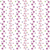 Hummingbird Garden Fabric - Pink/Purple - ineedfabric.com