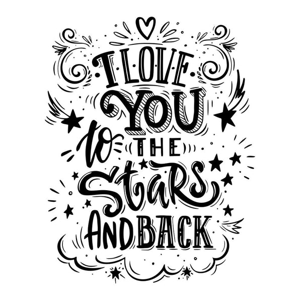 I Love You To The Stars And Back Fabric Panel - ineedfabric.com