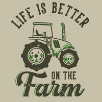 Life Is Better On The Farm Fabric Panel - Green - ineedfabric.com