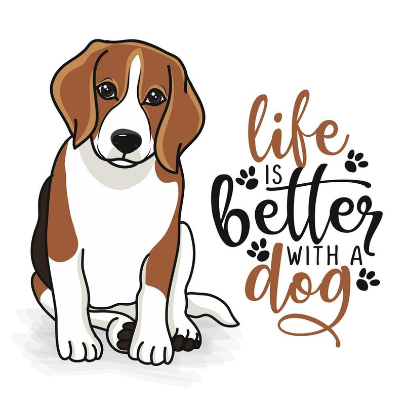 Life is Better With a Dog Fabric Panel - ineedfabric.com