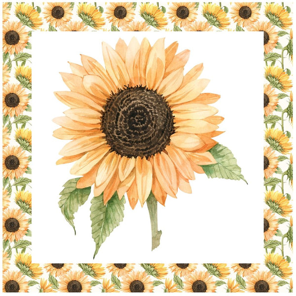 Painted Sunflowers Pillow Panels - ineedfabric.com