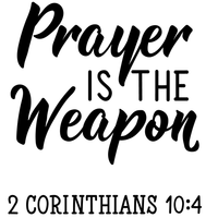 Prayer Is The Weapon Fabric Panel - 36" - ineedfabric.com