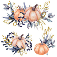 Pumpkins & Berries Fabric Panel - Multi - ineedfabric.com