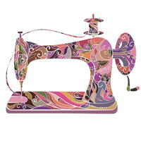 Retro Sewing Machine Fabric Panel - Pastel - ineedfabric.com