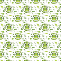 Ribbit Ribbit Frog Face Fabric - Green - ineedfabric.com
