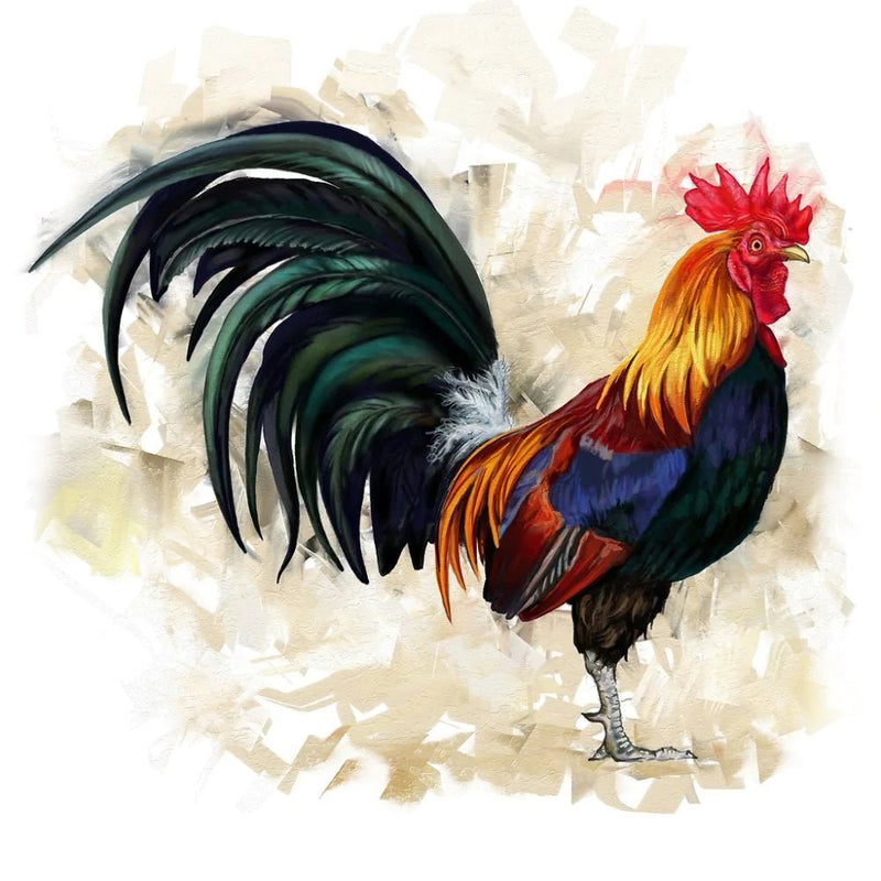 Rooster Fabric Panel - Multi - FunSewing.com
