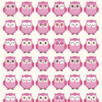 Sweet Owl Fabric - Pink - ineedfabric.com