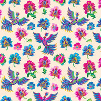 Ukrainian Fantasy Birds & Flowers Fabric - Multi - ineedfabric.com