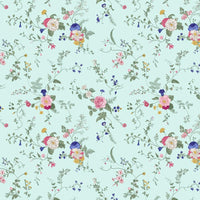Victorian Floral Fabric - Blue - ineedfabric.com