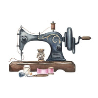 Vintage Sewing Machine Fabric Panel - FunSewing.com