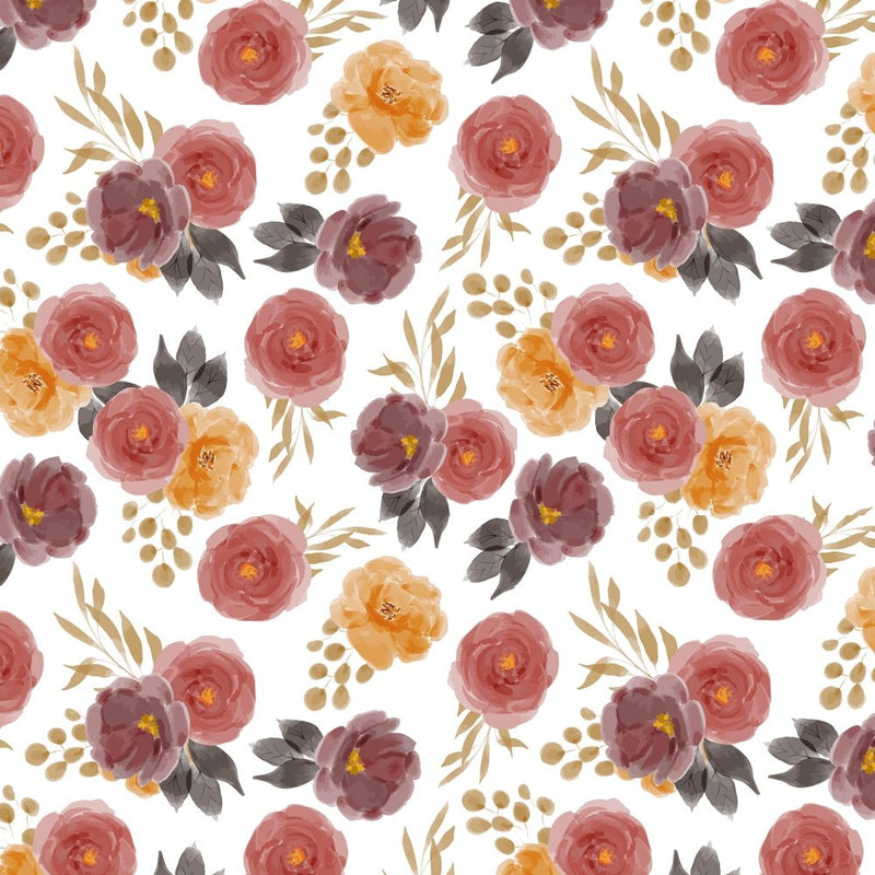 Watercolor Rose Bouquet Fabric - Multi - ineedfabric.com