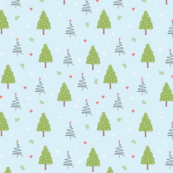 Whimsical Forest Fabric - Blue - ineedfabric.com