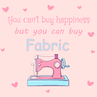 You Can't Buy Happiness Fabric Panel - Pink - ineedfabric.com